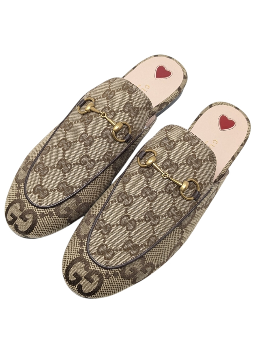 NIB Gucci Princetown Jumbo GG Monogram Horsebit Jacquard Loafer Mule Size EU 40 - Picture 2 of 13
